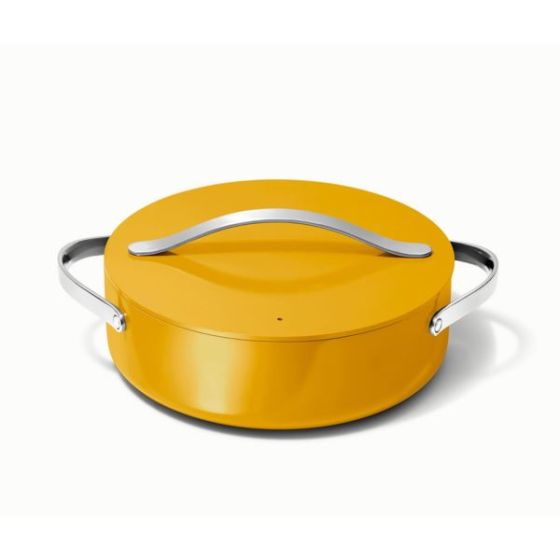 6qt Nonstick Ceramic Rondeau Pan w/ Lid Marigold