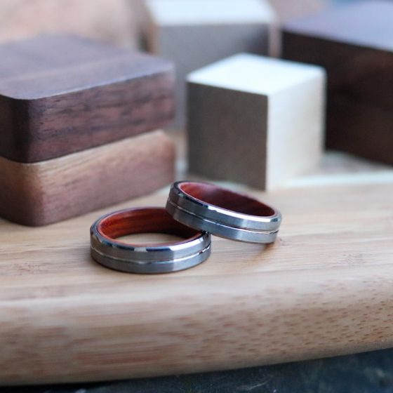 Chief - Tungsten & Rosewood Ring Size 8