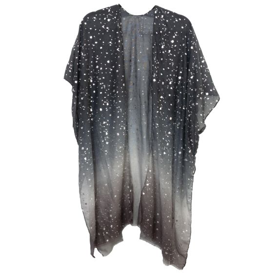 Ombre Kimono With Foil Specks