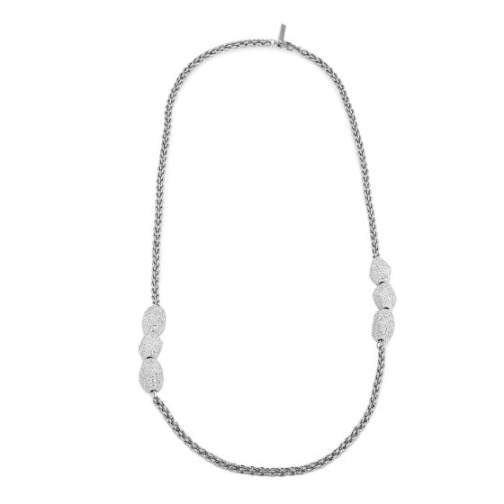 Pontiage Dotted Necklace, Silver Shade