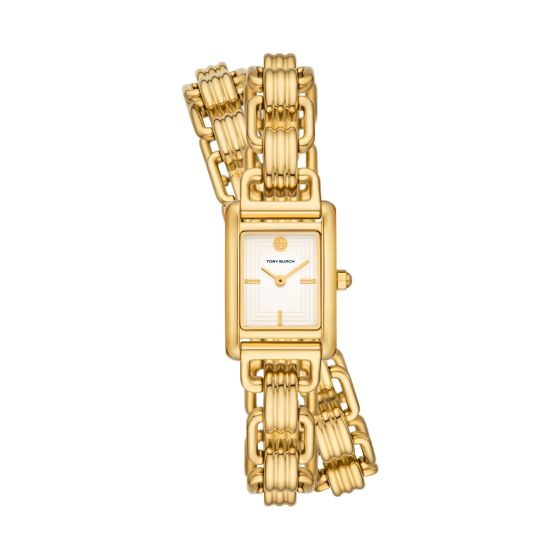 Ladies' Mini Eleanor Double Wrap Gold Bracelet Watch Cream Dial