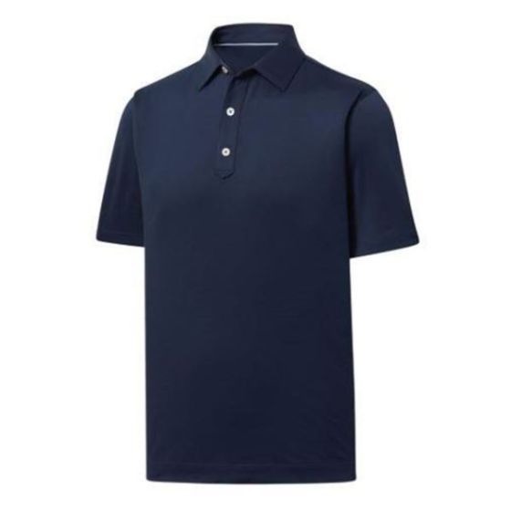 Solid Lisle Traditional Fit Polo-Navy-2X