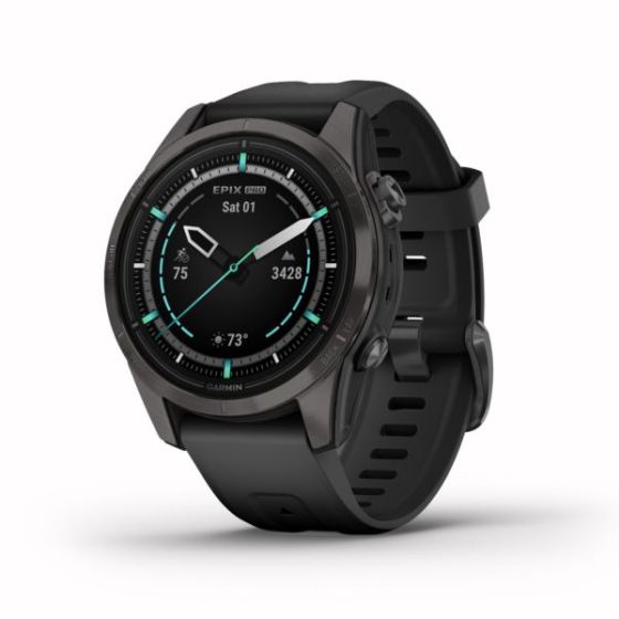 epix Pro (Gen 2) - Sapphire Edition 42 mm - Carbon Gray DLC Titanium with Black Band