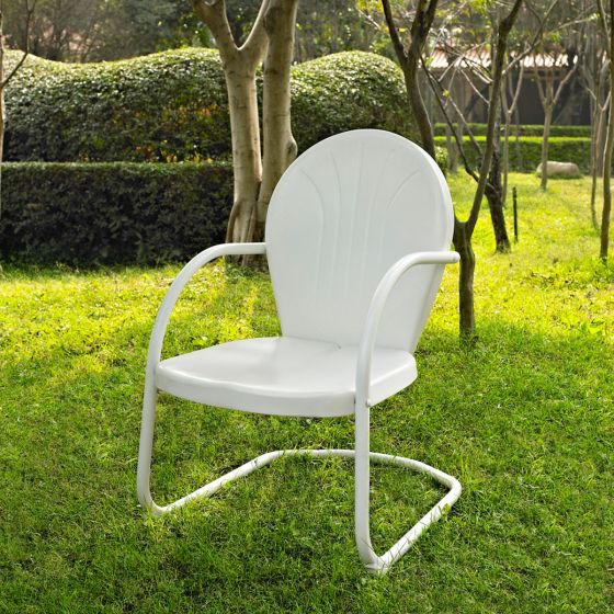 GriffithMetal Chair in White Finish