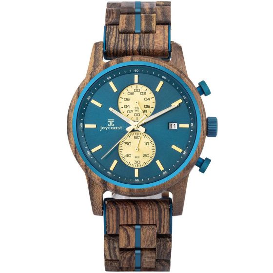Aries  Zebrawood Chronograph Wooden Watch
