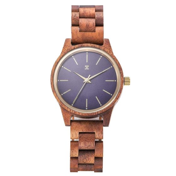 Blue Sapphire - Walnut Wood Watch Wooden Watch 42mm