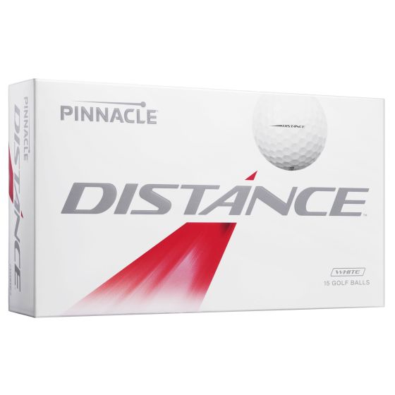 Pinnacle Distance White Golf Balls - 15 Pack