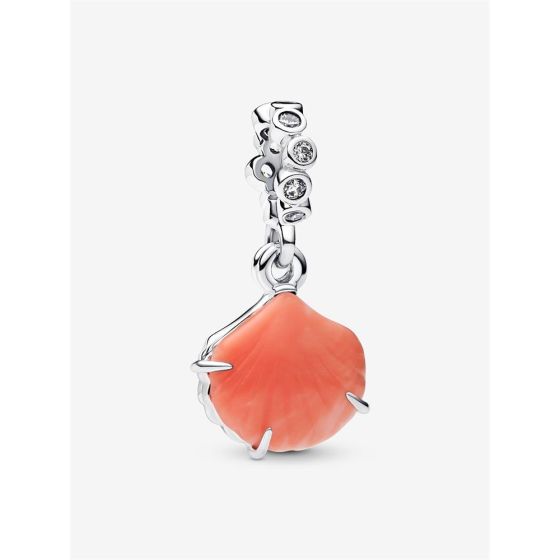 Coral-colored Shell Double Dangle Charm
