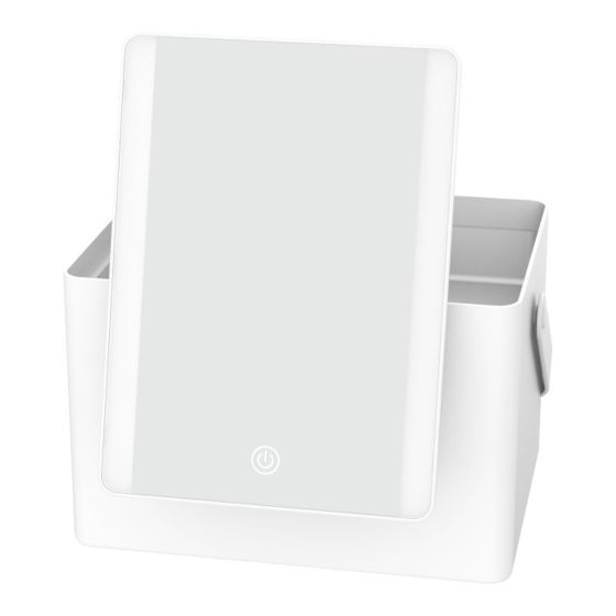 LED Lighted Makeup Mirror w/ Storage