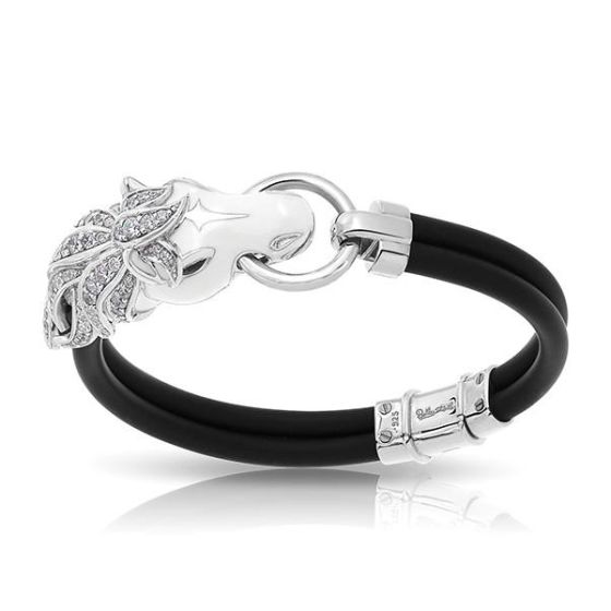 Belle EtoileCheval - PARIKHS Round Cubic Zirconia studded Black/White Cheval Bracelet - 925 SS.