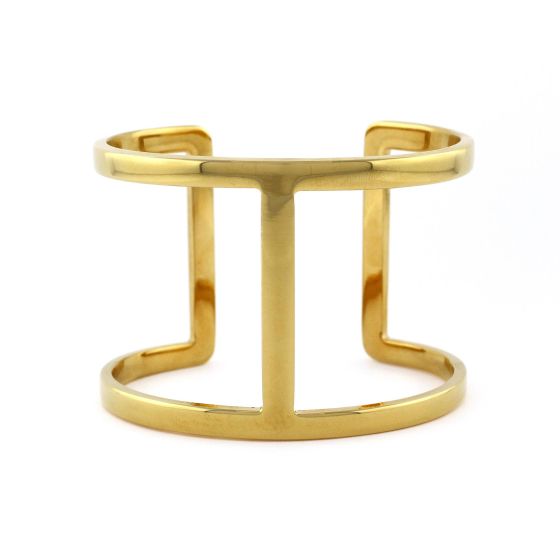 Gold Tone Cut Out Cuff Bracelet