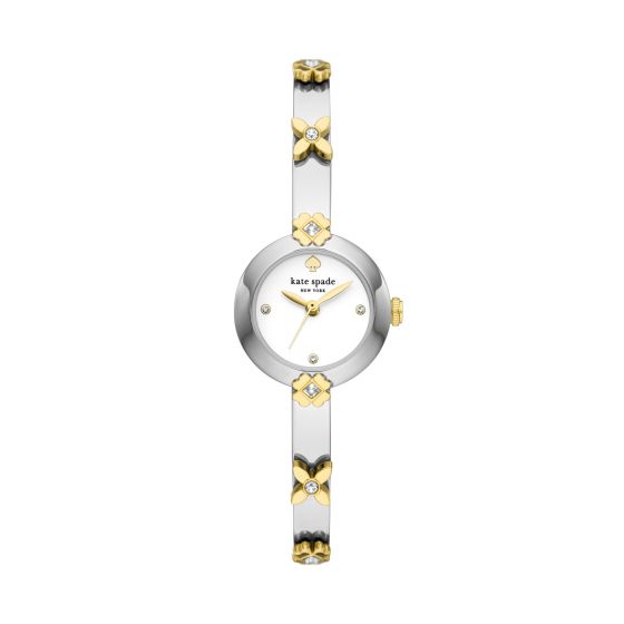 Ladies Monroe Heritage Bloom 2-Tone Stainless Steel Watch White Dial