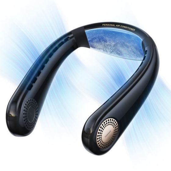 COOLiFY Air Wearable Neck Air Conditioner Black