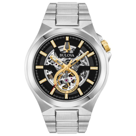 Men's Maquina Collection Automatic Watch, Stainless Steel with Black Open Dial