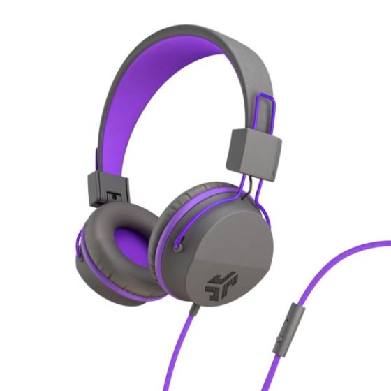 JLab JBuddies Studio Over Ear Kids Headphones - Purple/Gray