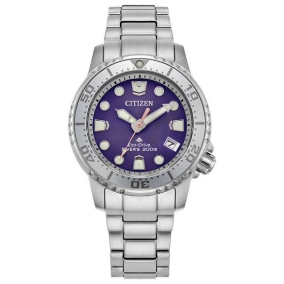 Ladies' Promaster Dive 4 Stainless Steel Bracelet watch, Purple dial
