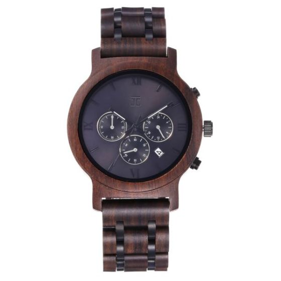 Hemisphere  Dark Sandalwood Chronograph Wooden Watch