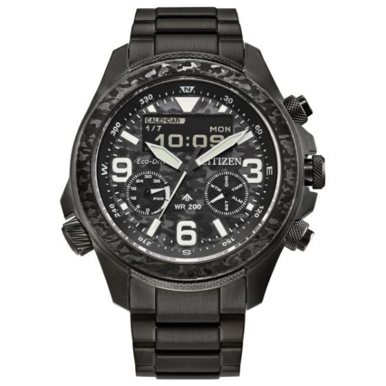 Men's Promaster Land Eco-Drive Gray Stainless Steel Watch Gray Camo Dial