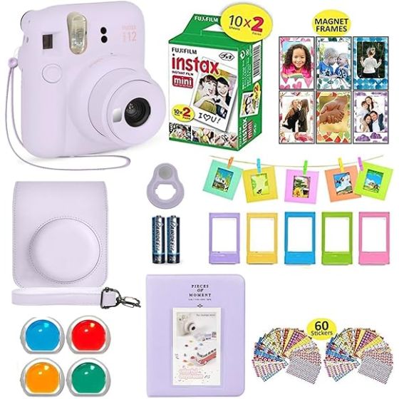 Fujifilm Instax Mini 12 Camera Bundle (Purple)