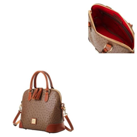 Ostrich Domed Satchel
