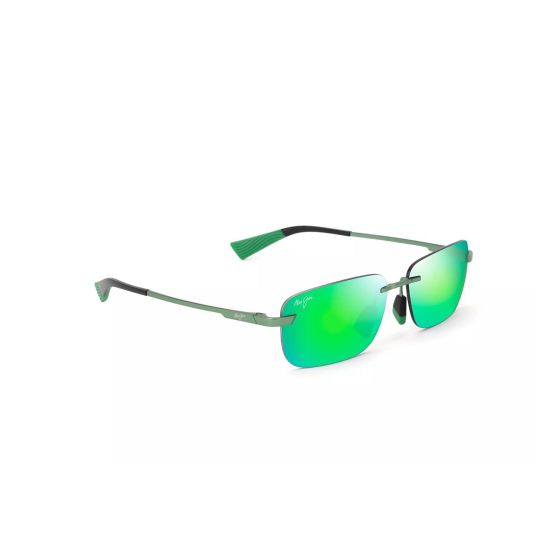 Lanakila Polarized Sunglasses Matte Green Frame MAUIGreen Lens