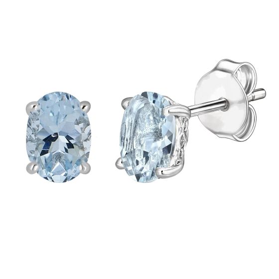 LALI Jewels 14K White Gold Aquamarine Earring