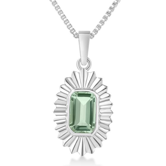 Green Amethyst Aura Necklace