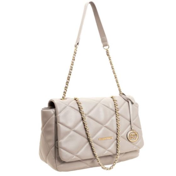 Smooth Diamond Quilted Shoulder Bag Size 13.75