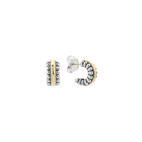 Signature Caviar Two-Tone Earrings