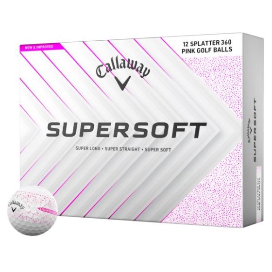 Callaway Supersoft Splatter Pink 2025 Golf Balls - 1 Dozen