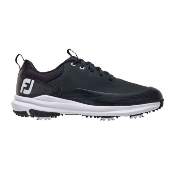 FootJoy Tour Rival Men's Spiked Golf Shoes - Black/Black/White/8 Medium