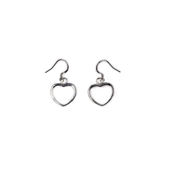 Silver Plated Heart Earrings