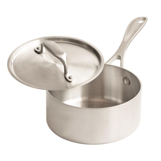 American Kitchen 1-Qt Covered Stainless Steel Saucepan