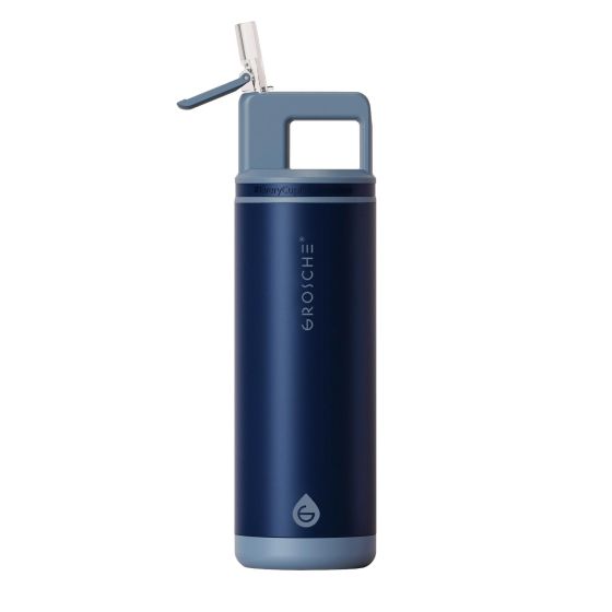 Alpine Flip N' Sip 20 oz. Insulated Water Bottle, Mountain Blue