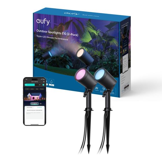 Outdoor Spotlights E10 - 2 Pack