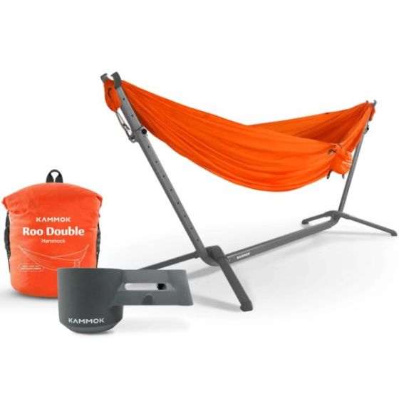 Swiftlet Hammock Stand Bundle - Granite Grey Stand / Ember Orange Hammock