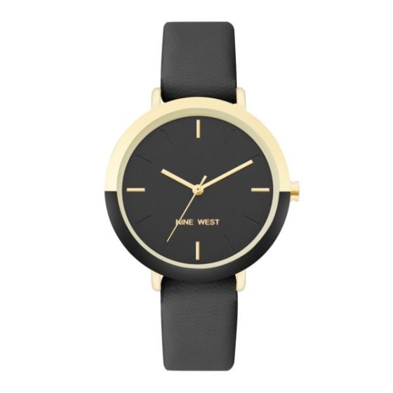 Women's Black Strap Watch