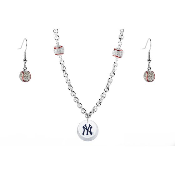 Baseball Set Yankees Necklace Exclusive
