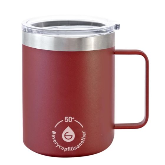 Drinkware: Everest Stainless Steel Insulated Mug 14 oz Cottage Red