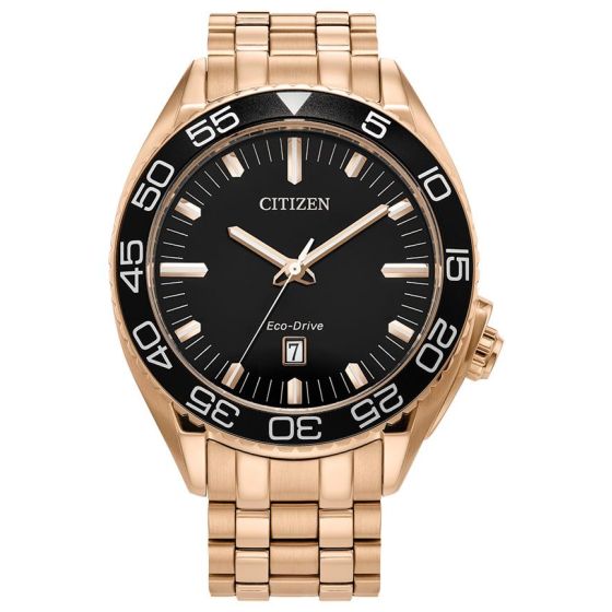 Citizen Men's Sport Luxury Stainless Steel Bracelet watch, Black dial