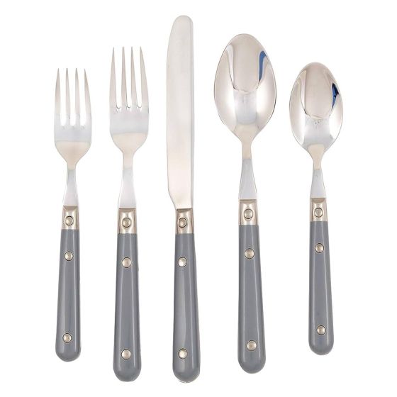 Ginkgo LePrix Gray 20 pc Flatware Set