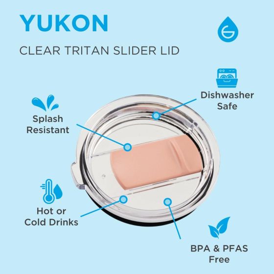 Yukon Rose Pink Lid 20 oz