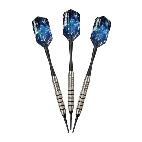 Viper Silver Thunder Soft Tip Darts 5 Knurled Rings 18 Grams