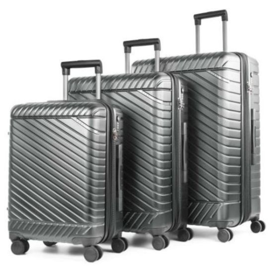 Moscow 3 Piece Luggage Set, Silver