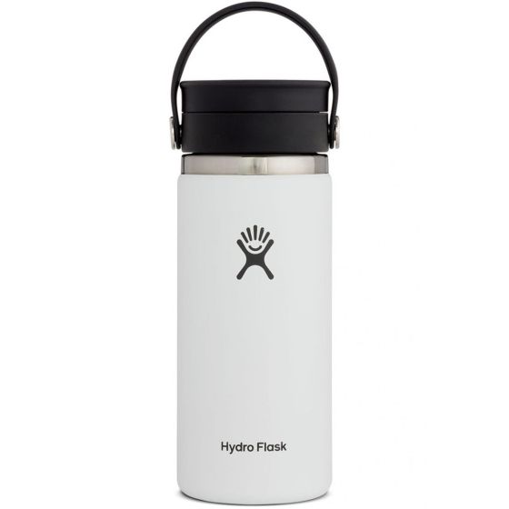 16 oz. Wide Mouth Coffee Flask w/Flex Sip Lid - White