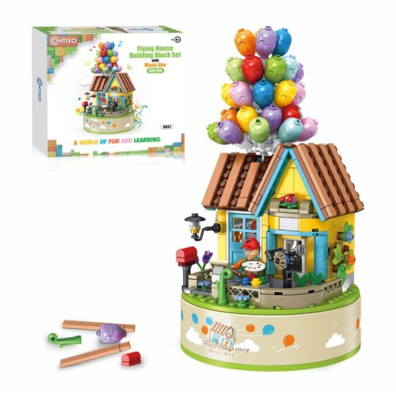 BK01 Flying Balloons Building Block Set with Music Box 528 PCS