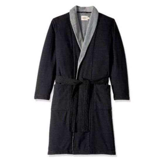 Mens Robinson Robe-Black Heather-LG/XL