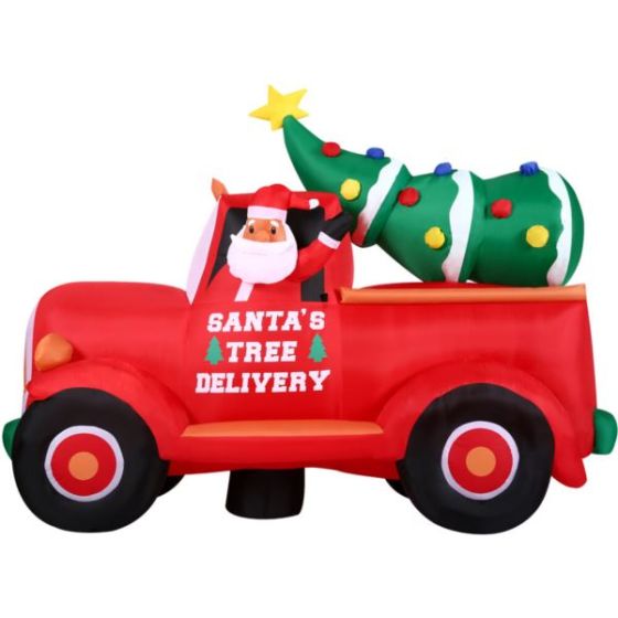 6-Ft. Pre-Lit Inflatable Christmas Pickup Truck Outdoor Christmas Decoration