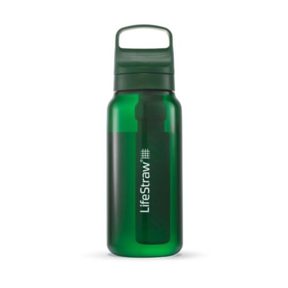 LifeStraw Go 1L Water Filter Bottle w/ Tritan Renew Terrace Green