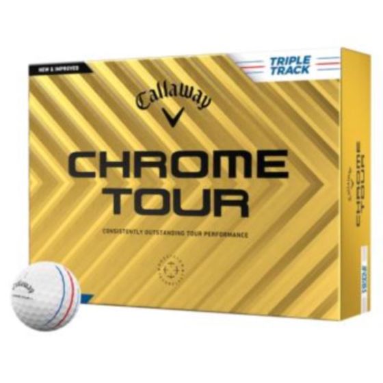 Callaway Chrome Tour Triple Track White 2024 Golf Balls - 1 Dozen